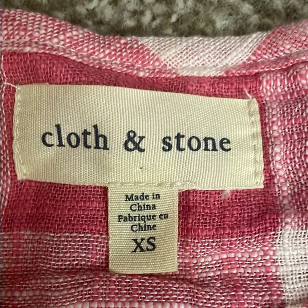 Cloth & Stone Gingham Lightweight Long Sleeve Blouse - Picture 5 of 5